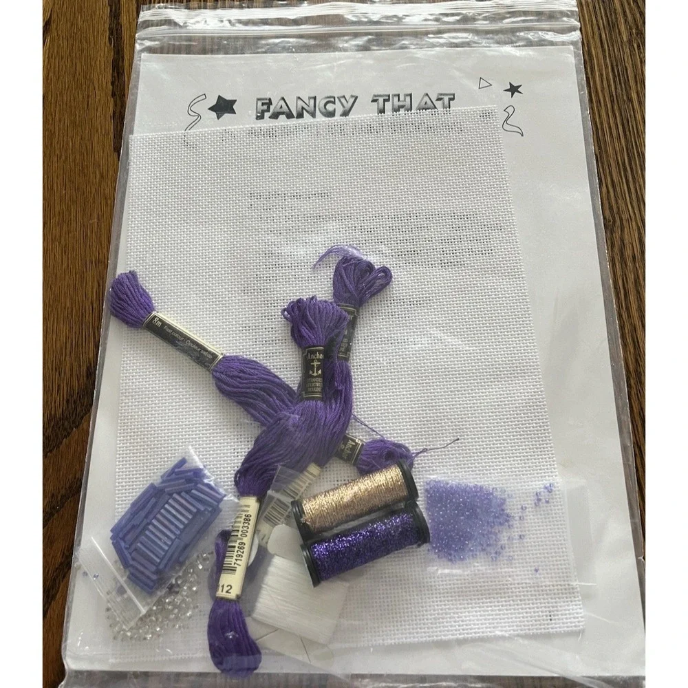 1995 Fancy That Series Amethyst Ice Mini Stocking Ornament Kit Kaitlyn Marie VTG